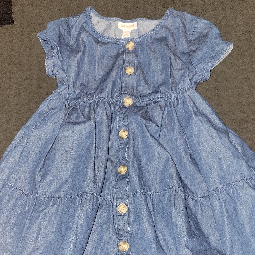 Cat & Jack Button-Front Denim Dress